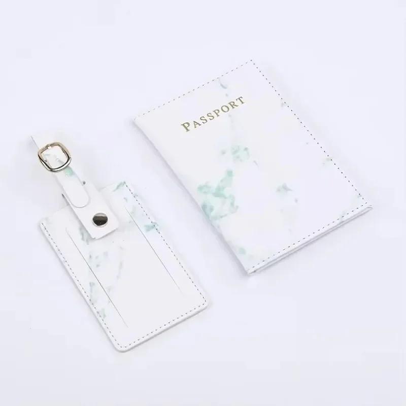 Travel Passport Cover Luggage Tag Set Women ID Card Passport Holder Cover Case Credit Card Holder Ticket Clip Travel Accessories