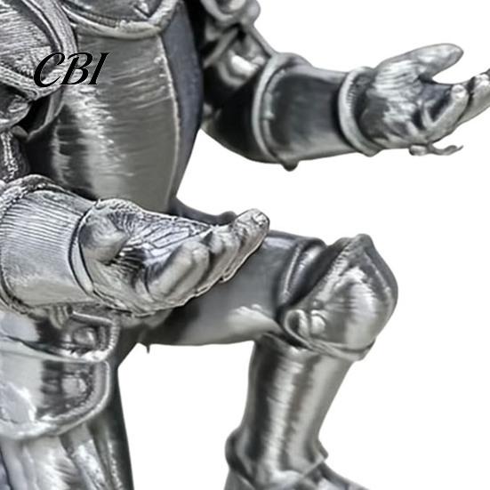 Cool Office Desk Accessories 3D Printed Knight Pen Holder, Kneeling Armor Stand, Vintage Holder Statue Stationery Organizer for Study And Gaming Table