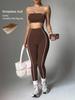 JYL Straplesslette Naked Backless Yoga Pants Set