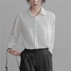 Women Solid Fashion Shirt Long Sleeve Vintage Lapel Blouse Tops Casual Female Loose Street Button Shirts