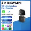 Adattatore 2 in 1 Wireless CarPlay da Cablato a Wireless Android Auto Mini Smart AI Box Tipo-C USB Plug and Play