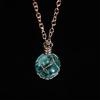 Green Blue Luminous Ball Neck Chain Glass Luminous Pendant Creative Luminous Glass Necklace  Party