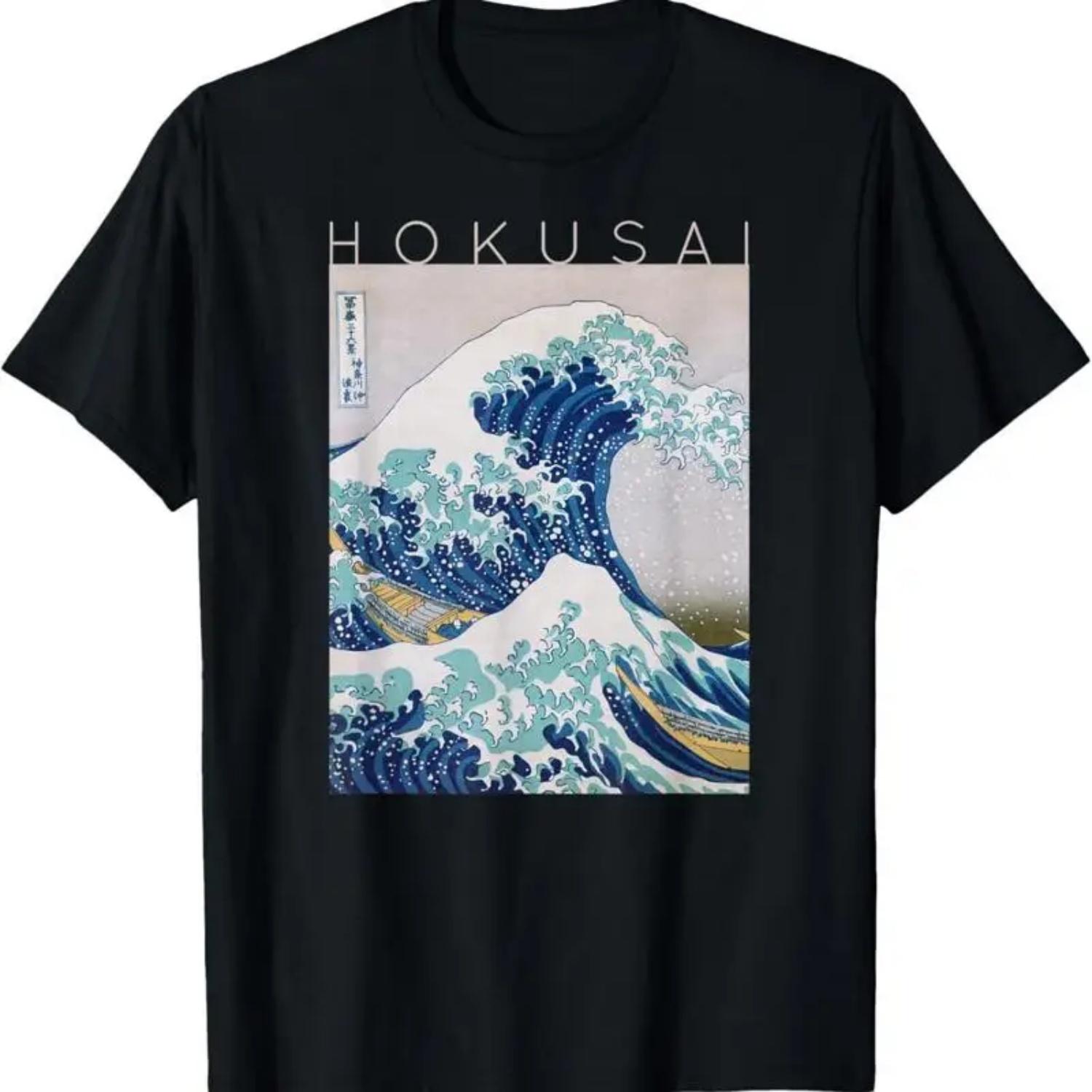 Hokusai The Great Wave Off Kanagawa For Artists T Shirt S чёрный