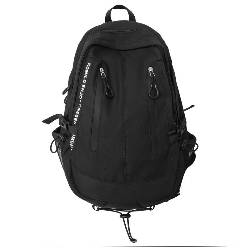 

Мужской однотонный рюкзак для школьников средней школы, женский дорожный рюкзак Large чёрный