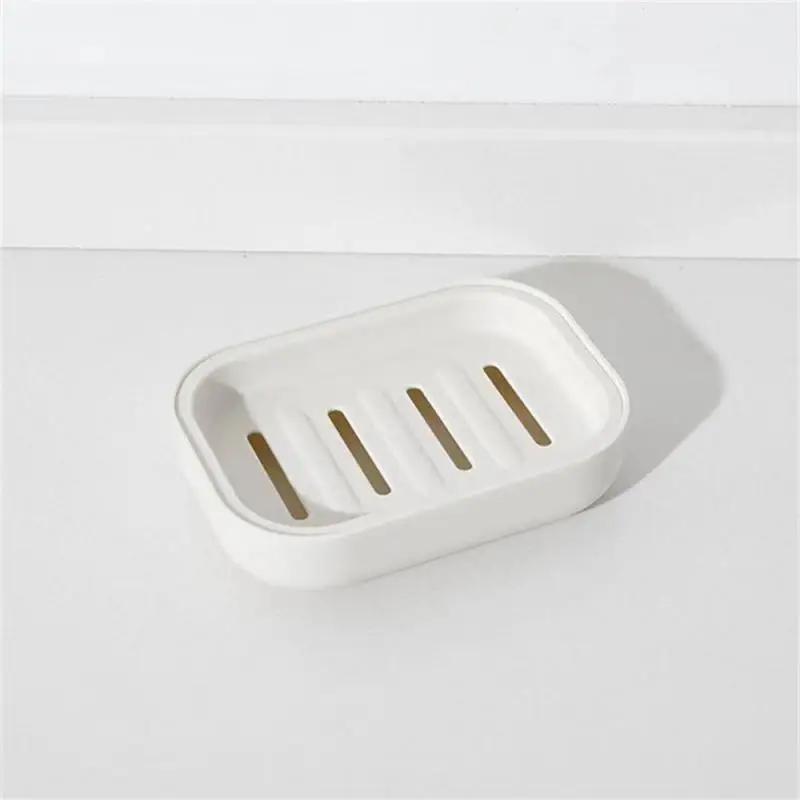 Portable Soap Tray, Double-layer Plastic Box, Household Bathroom Drain Tray, Bathroom Soap Box with Lid