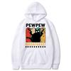 Pew Pew Madafakas Cat with Two Guns Meme Hoodies Unisex Fashion Vintage Sportwear Fleece Warm Oversized Casual Tracksuit Male