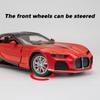 1/24 Scale Bugatti Atlantic Supercar Diecast Car Model Toy, Pull Back Toy Vehicle with Sound and Light for Kids Toddler Boys Girls Gift Collection