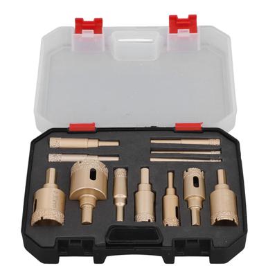 12Pcs Diamond Hole Saw Kit Carbon Steel 6 To 35mm Hole Opener Saw Kit for Glass Ceramic Stone