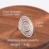 Stainless Steel Adjustable Open Ring - Colorfast Titanium Jewelry
