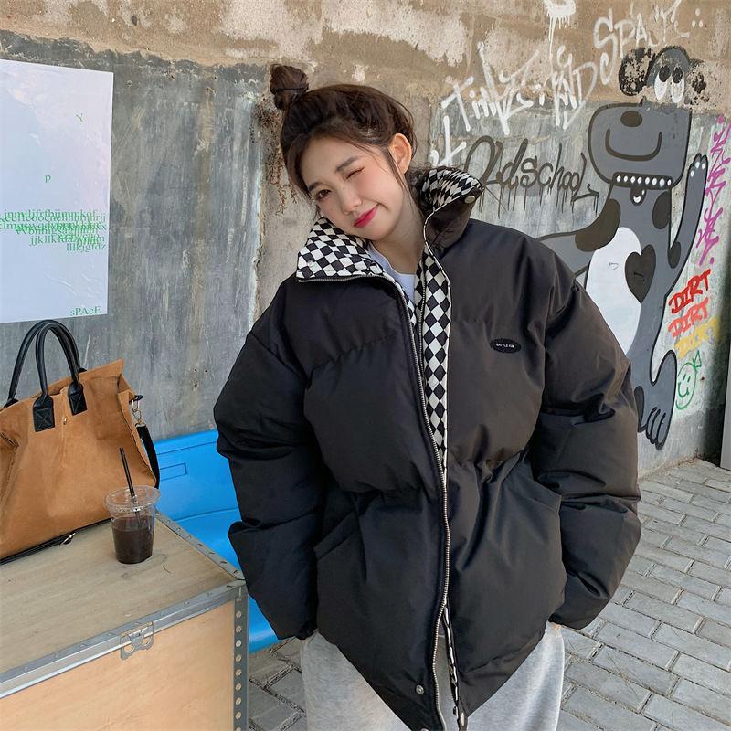 2023 Winter Down Padded Jacket Women Loose Stand-up Collar Short Padded Jacket Tide Thickened Bread Jacket