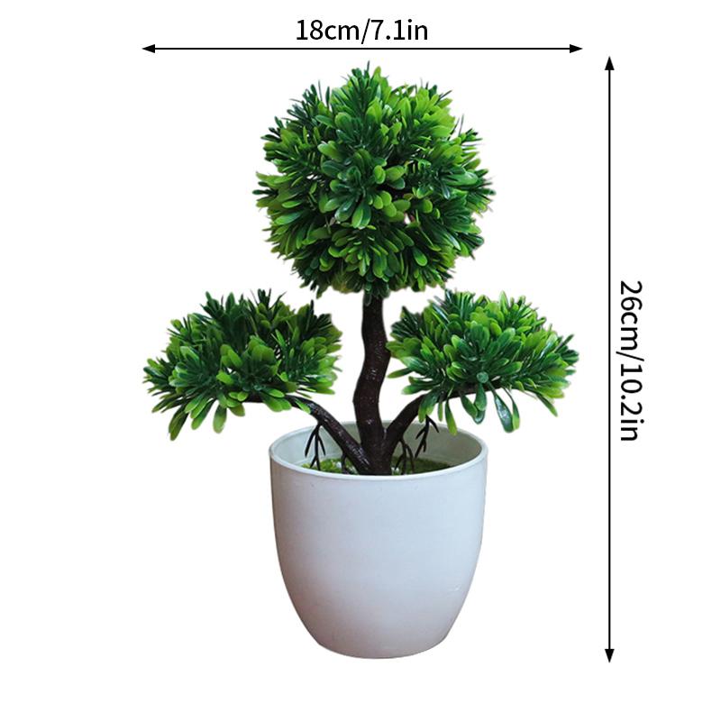 Umělá Simulovaná Rostlina Borovice Vítající Hosty Květináč Zelená Rostlina Bonsaj Počítačový Stůl Krajinná Dekorace Květináčová Rostlina