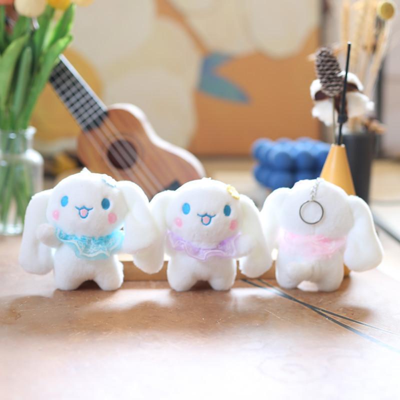 Adorable Fluffy Cinnamoroll Plush Toy Keychain Soft Pp Cotton Dog Doll