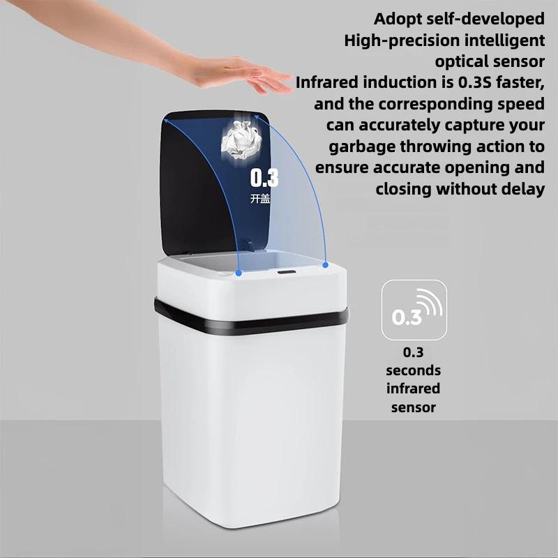 Horký kuchyňský odpadkový koš 13L Koupelnový dotykový odpadkový koš na toaletu Inteligentní kbelík na odpadky Odpadkové koše Popelnice Inteligentní odpadkový koš Kuchyň