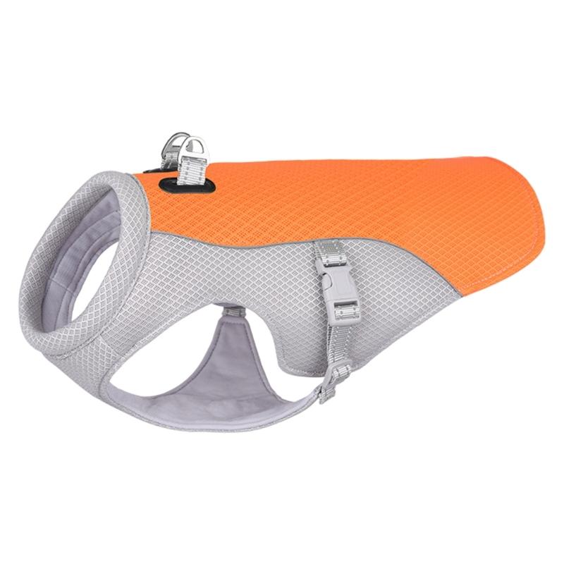 Pet Dog Cooling Vest Harness Dog Summer Clothes Harness Adjustable Dog Reflective Quick-Dry Mesh Vest for UV-Protections