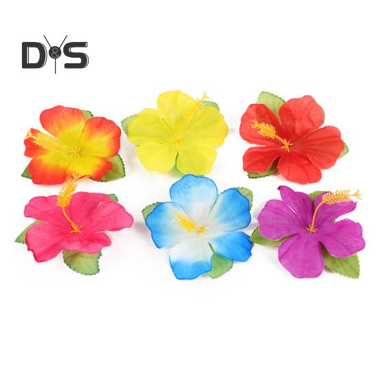 70 Pcs Hawaiian Leis Luau Party Decoration Artificial Tropical Palm Leaves Hibiscus Flowers Hula Dance Party Favors for Summer Beach Pool Party