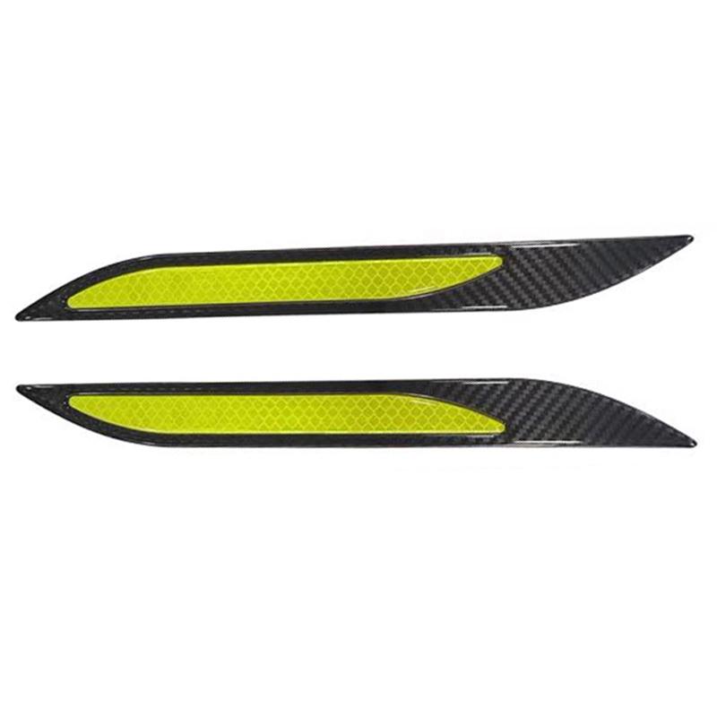 2Pcs Car Sticker Bumper Protector Reflective Strips Auto Motorcycle Anti-Scratch Warning Stickers Carbon Fiber Red Blue White
