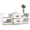Vidaxl Coffee Table, White, 100X50X41 Cm, Solid Pine Wood