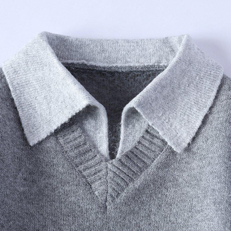 Herbst/Winter 2025 Herren Strickpullover mit Revers - Heißer Verkauf in Südostasien