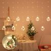 Christmas LED Curtain Lights: Santa, Snowman, Tree - Festive Window & Bedroom Decor