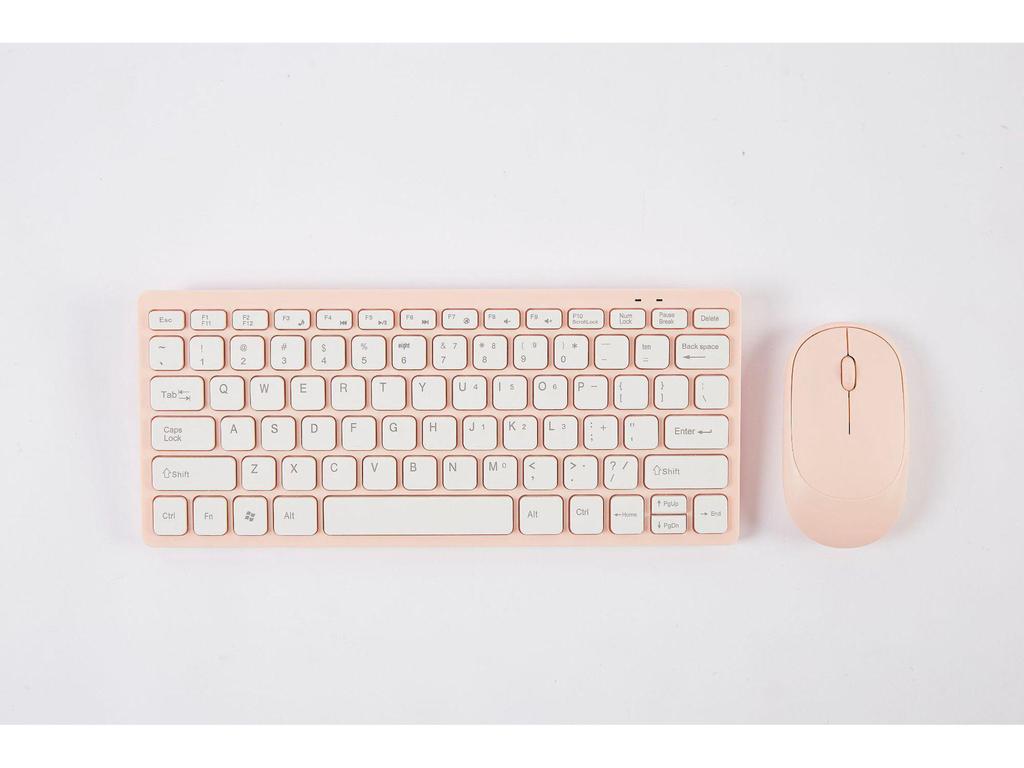 2.4G Wireless Mini Chocolate Keyboard & Mouse Set - 78 Silent Keys for Desktop & Notebook