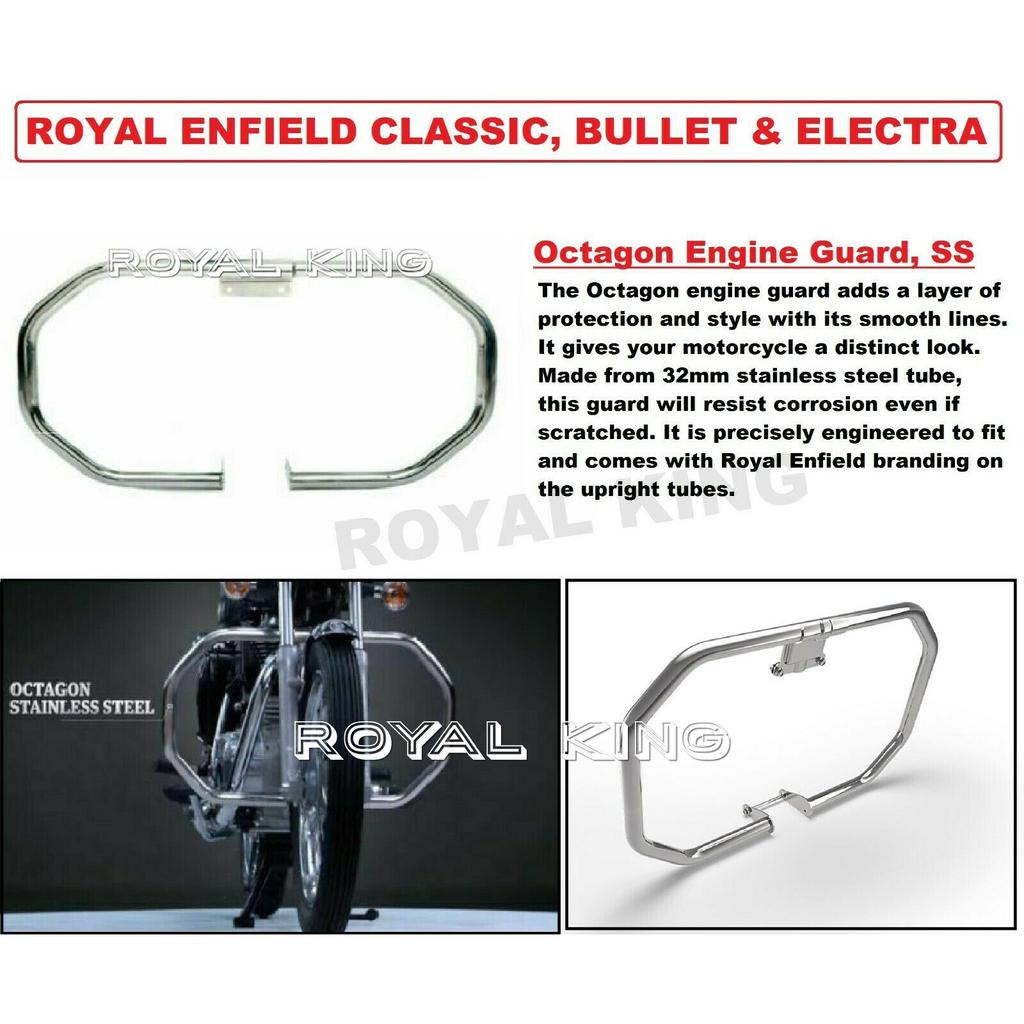 Royal Enfield Classic, Bullet, Electra "Protector de Motor Octogonal"