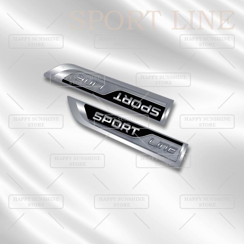 WZQD9 3D Metal For SKODA Sport Line Lettering Side Wing Emblem Car Sticker Body Decoration Kodiaq Karoq Superb Octavia Yeti Rapid 4x4