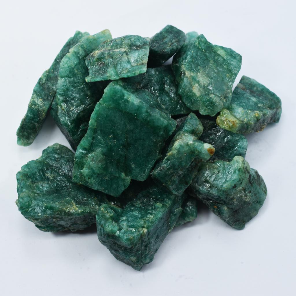 200.10 Ct Colombian Green Emerald Uncut Rough Natural CERTIFIED Lot Gemstone