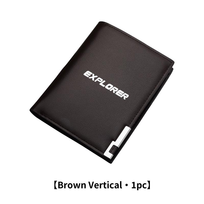 YYQO6 For Ford Car Logo Men Short Foldable Credit Card Holder Leather Money Wallet Accessories Focus mk2 mk3 mk4 Fiesta Ranger