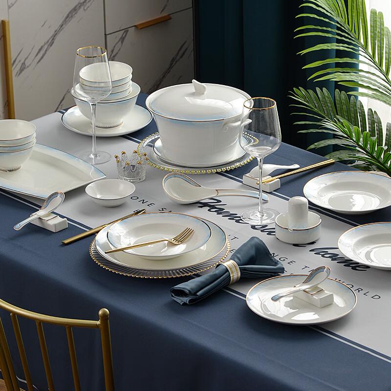 

Lingshi 58-Piece Castle in the Sky Nordic Bone China Dinnerware Set
