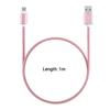 Câble Micro USB - KWMOBILE - Tressé - Nylon Rose - 1m - Chargeur Universel