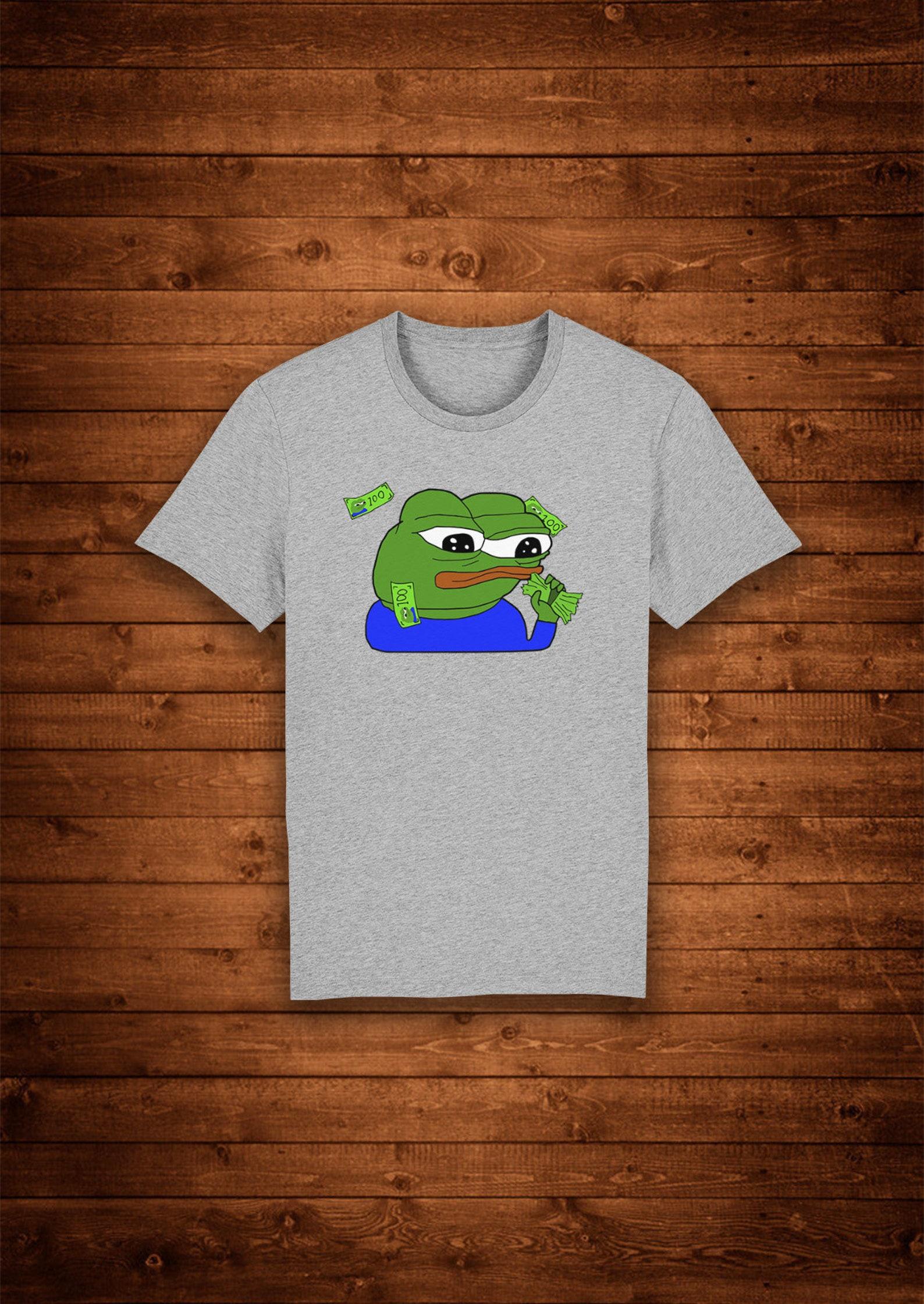 Pepe Frog Raining Bills Meme Rare / T shirt Unique Design Street Wear Art Urban Graphic Tees Top S