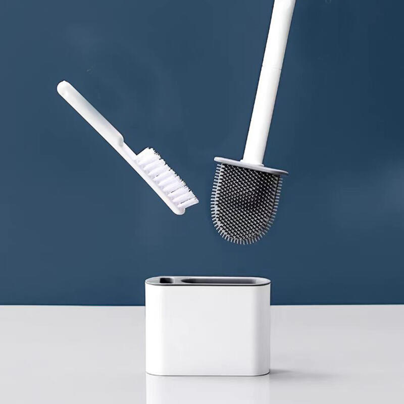 Aufsteckbares Silikon-Toilettenbürsten-Set