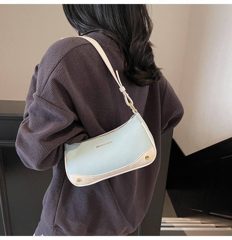

2025 new solid color candy women s bag portable shoulder bag messenger bag simple versatile bag women s underarm bag синий