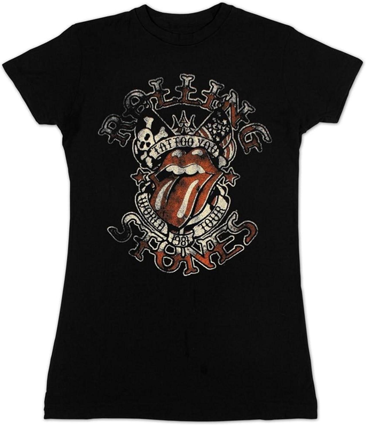 Rolling Stones - Женская футболка с принтом  Tattoo You Tour  черного цвета XXXXXL чёрный