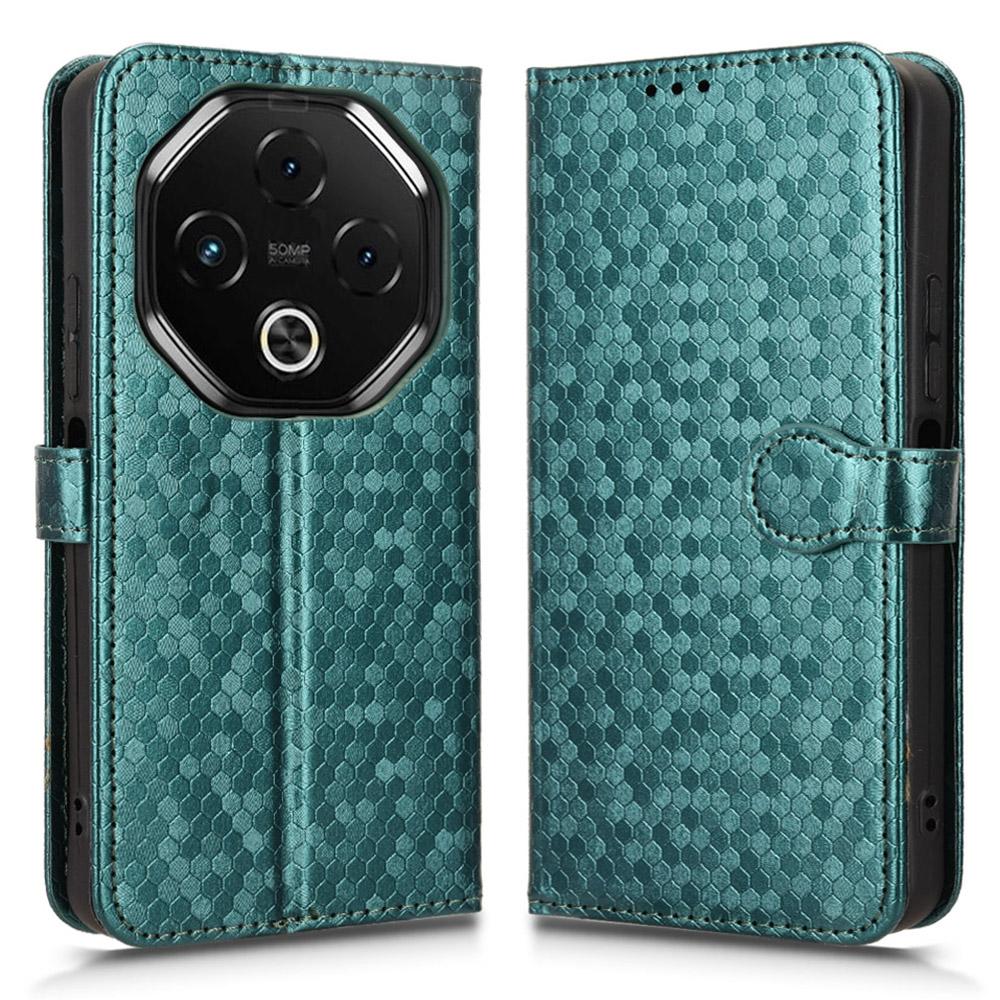 For Umidigi G100 Pro 4G/G100 5G Wallet Case Dot Pattern Imprint PU Leather Phone Cover with Wrist Strap