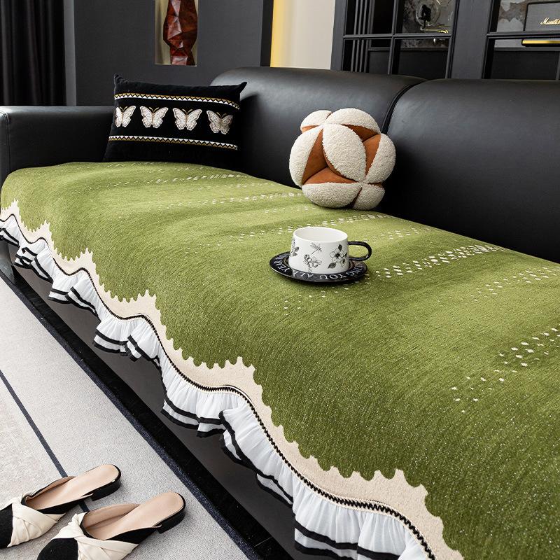 

Роскошный диванный подушка премиум-класса, прямая, черная, всесезонная, универсальная, нескользящая, новая коллекция 2025 года, чехол из шенилла 30 * 50 Waist Pillowcase