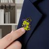 Halloween Party Brooch Witch Hat Ghost Enamel Brooch, Glow-in-the-Dark Cartoon Clothes Badge Pin, Holiday for Sweaters Jackets Scarves Decoration Pin