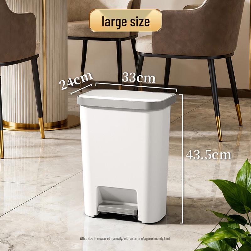 30L Pedal Trash Can with Lid for Home Use