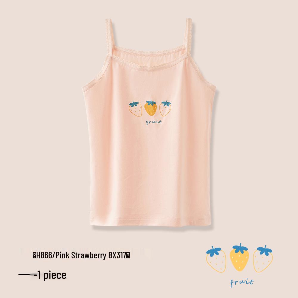 A-Class Summer Pure Cotton Antibacterial Tank Top for Girls and Infants