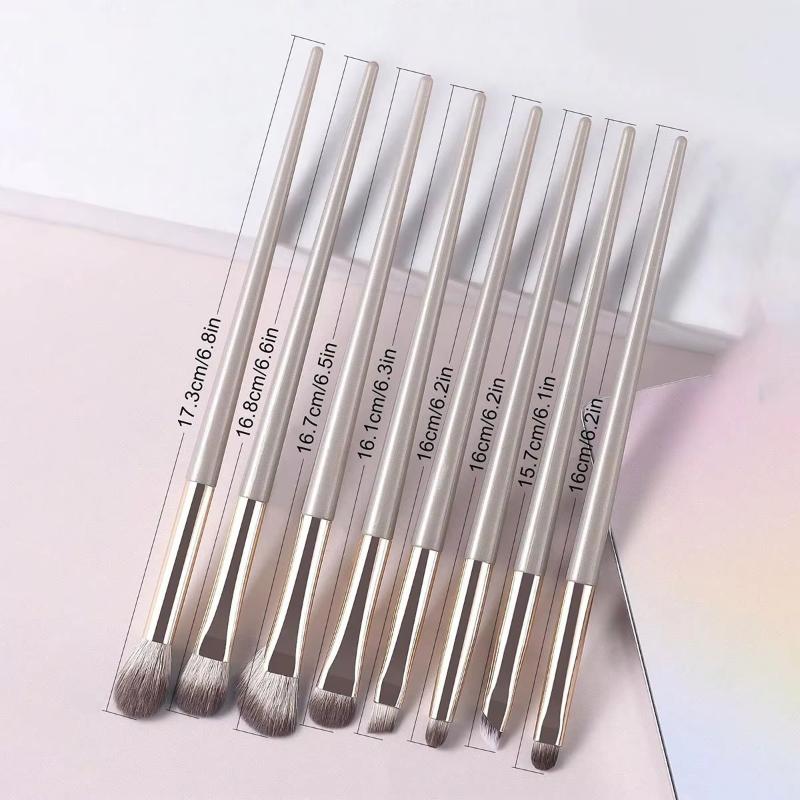 

8-Piece Eye Makeup Brush Set - Soft Synthetic Bristles for Eyeshadow, Eyeliner