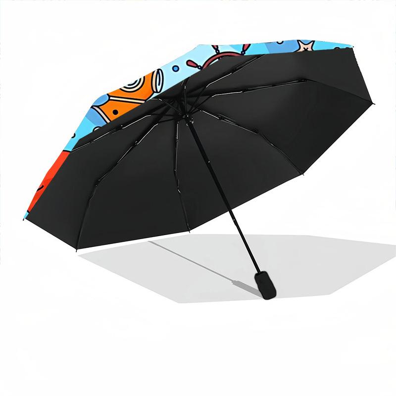 1pc Oceanic Creatures Automatic Open/Close Umbrella with Windproof, 8-Rib Sturdy Canopy, Durable Ribs, Ideal for Gifts yy251117055