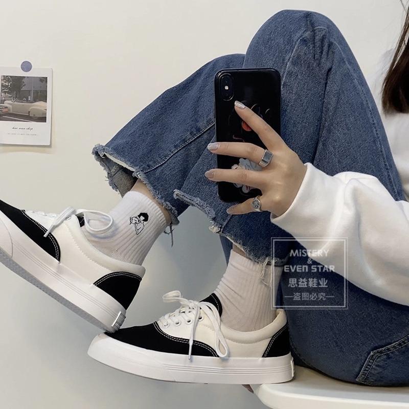 Platform canvas shoes female height-increasing student casual shoes Hanhan big head shoes 503