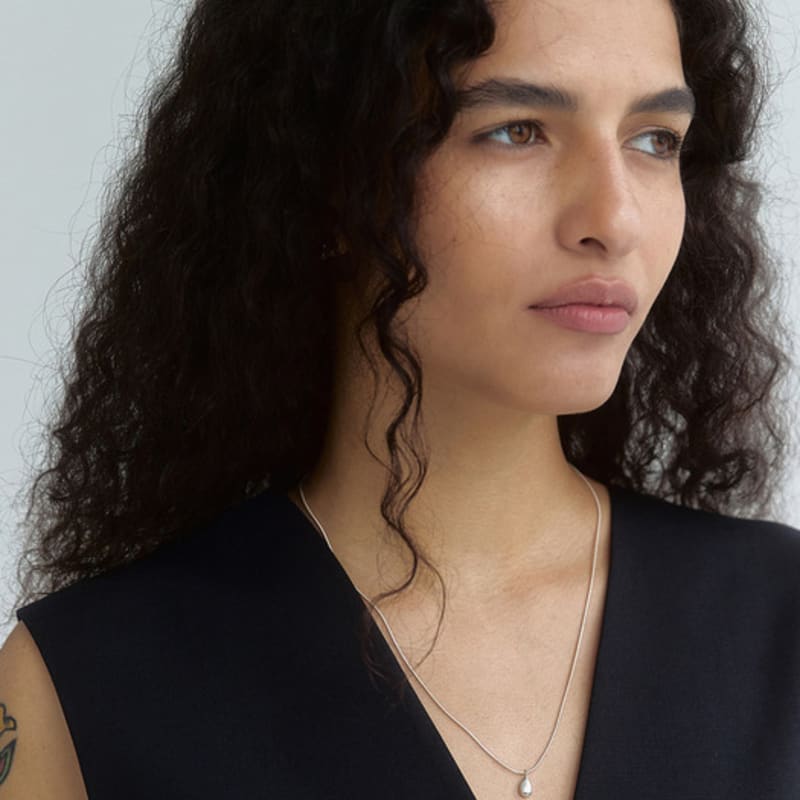 mimesi Tear Drop Necklace (snake chain)