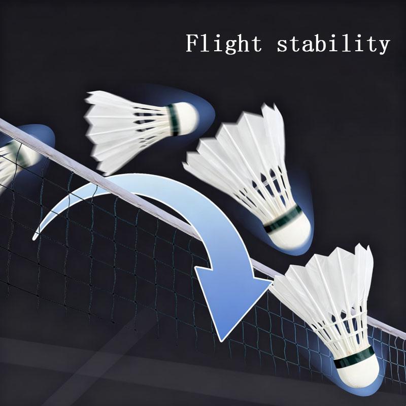12pcs Feather Badminton Shuttlecocks Great Stability High Speed Badminton Birdies Balls for Sports Training Indoor Outdoor Game