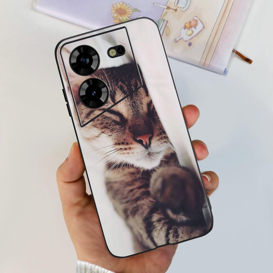 For Tecno Pova 5 2023 Case LH7n Fashion Butterly Flower Soft Silicone Phone Back Cover For Tecno Pova 5 4G Funda on Pova5 Bumper