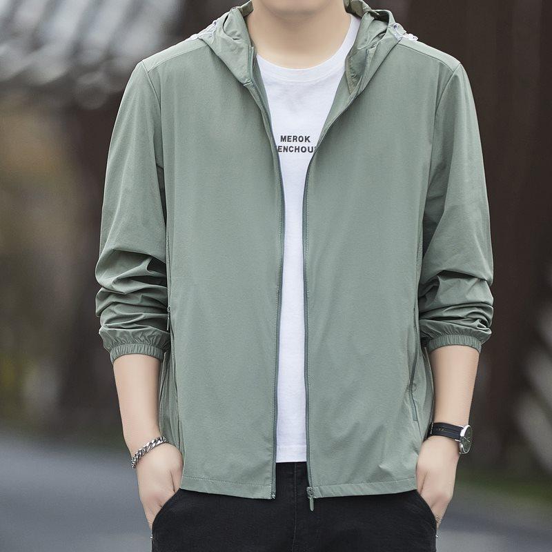 Men s 2026 Summer Ultra-Thin Breathable Ice Silk Sun Protection Clothing for Outdoor Leisure 2XL