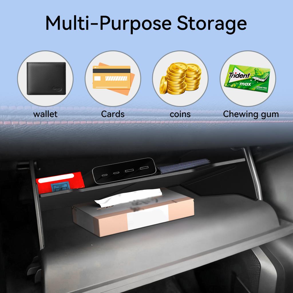 for BYD SHARK 2025 2025 Car Glove Box Combination Partition Accessories Co-pilot Storage Glovebox Container Organizer Board