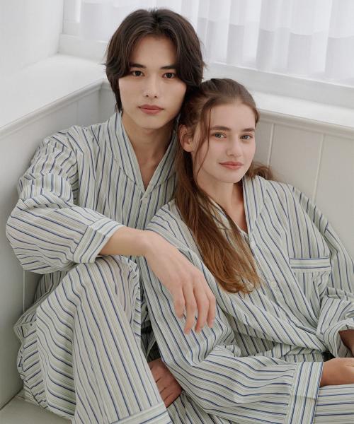 [OFF HOUR OBJET] Amorin Bay Long Sleeve Pajama Set (2-SET) [Shipped from Korea] 100% Authentic