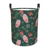 Christmas Vulva Pattern Green Dirty Laundry Baskets Foldable Large Waterproof Clothes Toys Basket For Home Kids