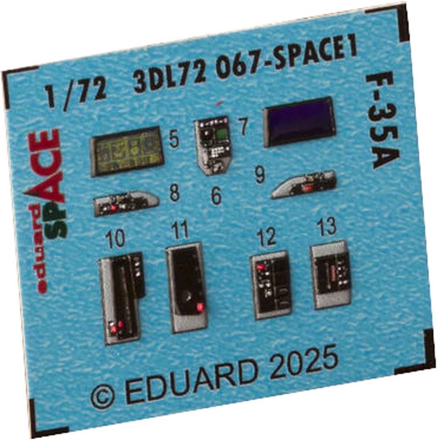 

Eduard 1/72 Космический F-35A Интерьер 3D Декаль с Набором Фототравления (для Ревелла) Декаль для пластиковой модели EDU3DL72067 (Самолет)